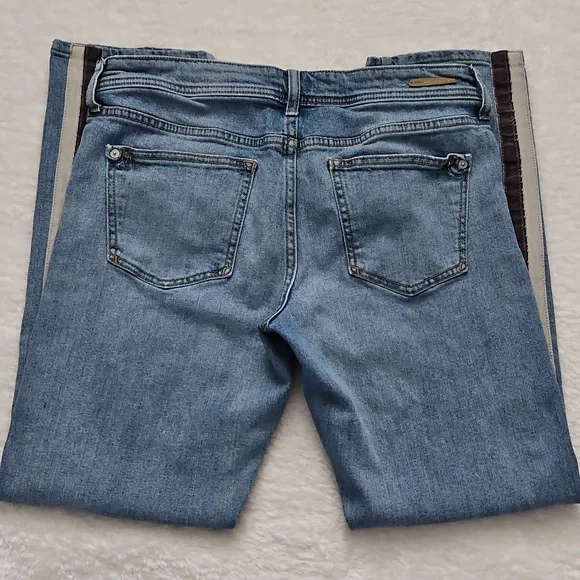 Anthropolgie Pilcro And The Letterpress Slim Boyfriend Distressed Jeans Blue 27 - Picture 9 of 12